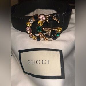 COPY - Gucci belt with jewel embellished buckle